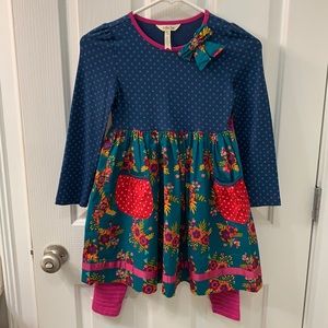 Matilda Jane Merry Merry dress and Best of All legging, size 8.